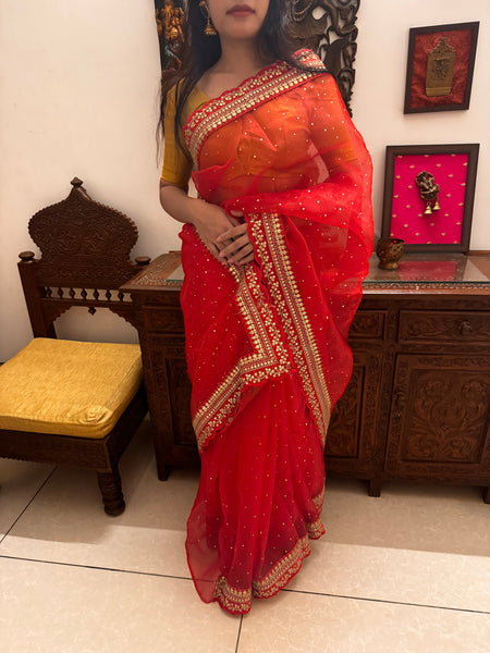 Mixed Fabric Saree