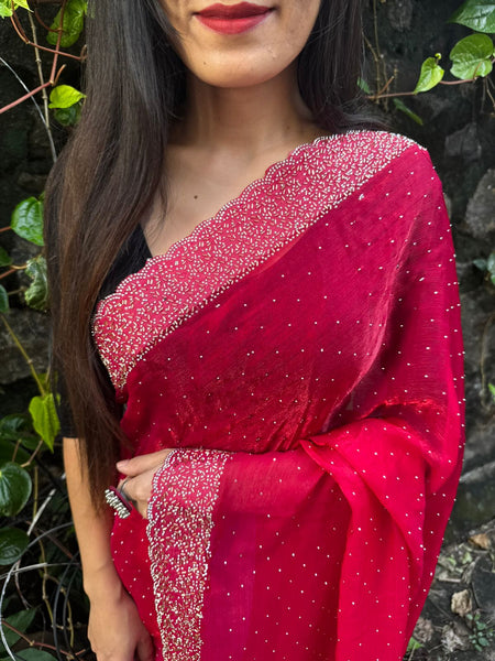 Mixed Fabric Saree